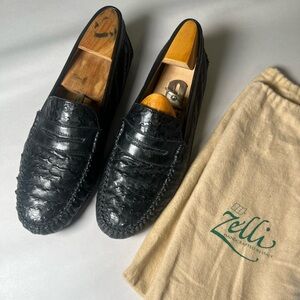 Zelli Men’s Genuine Leather Driving Loafers Size 10.5 Made in Italy Pre-Owned